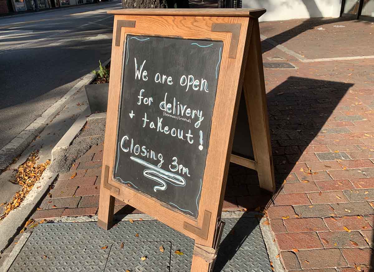 Restaurant sign in Coconut Grove