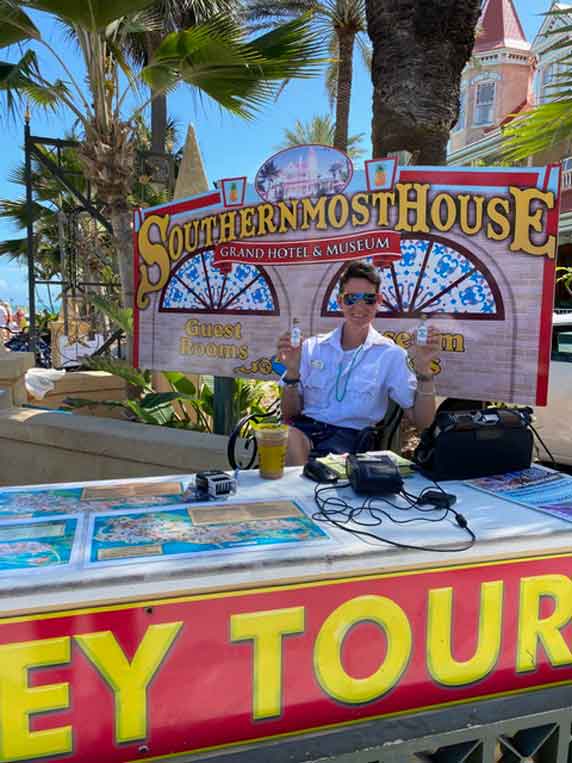 Menta passed out free bottles to workers in Key West