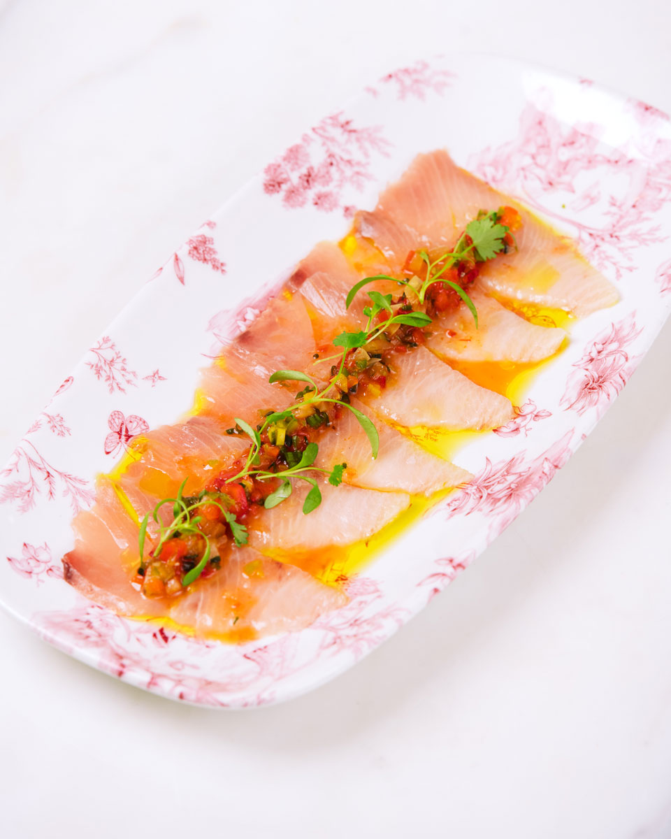 Hamachi sashimi at Swan