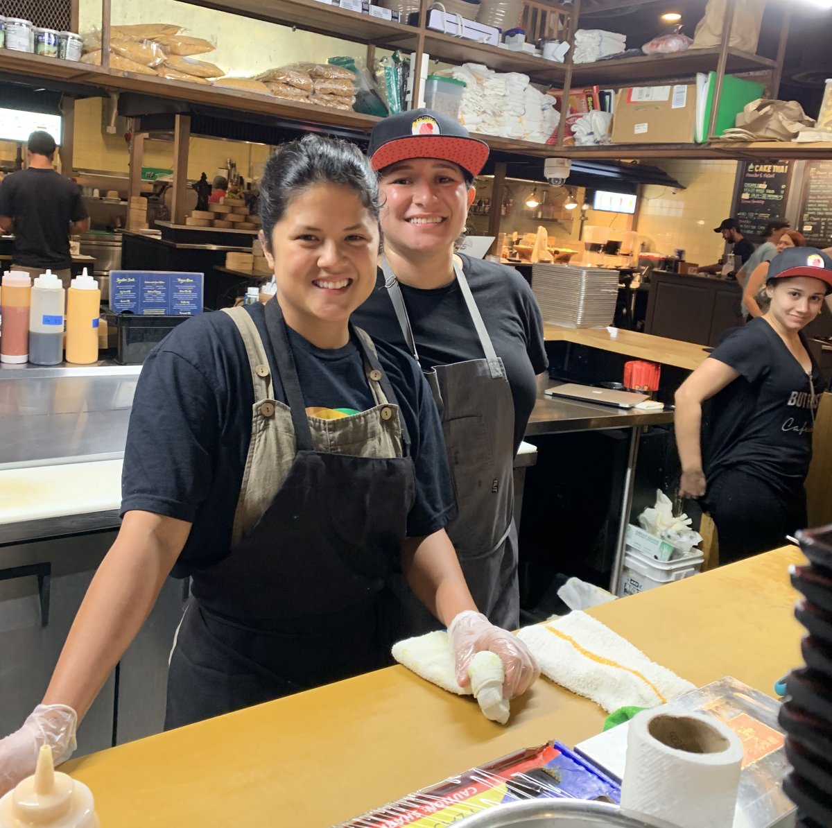 Val Chang, Karla Hoyos at a Wynwood event in 2019. Hoyos is on her way to Poland to help in World Central Kitchen food relief efforts in Ukraine.