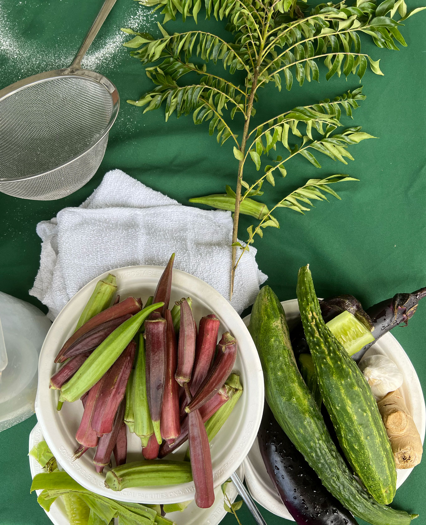 Some of the veggies in the mystery box