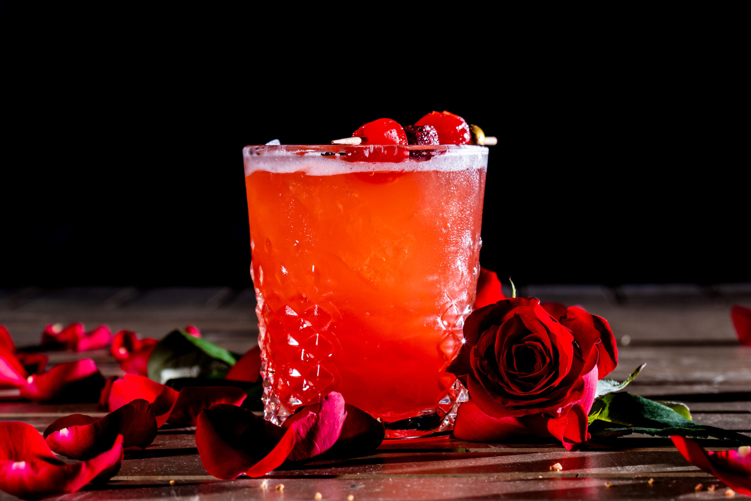 Specialty Valentines Day cocktail at Playa