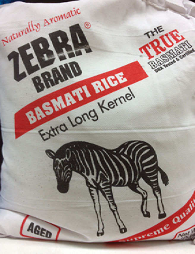 Sack of basmati rice