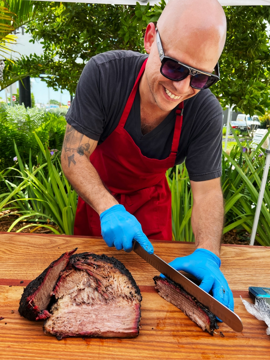 BBQ from House of Age at Ludlam Trail farmers market